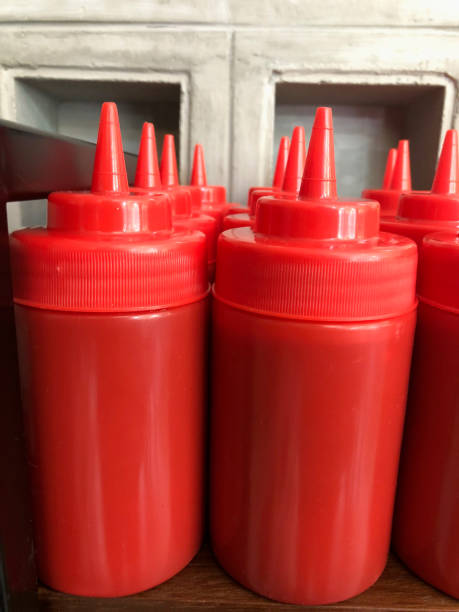 istock Red plastic bottle for ketchup or mustard 930431930