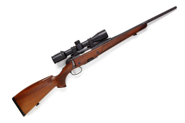 istock Hunting rifle isolated on white background. 930433398