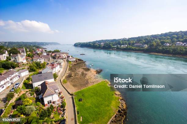 The Menai Strait From Menai Suspension Bridge In Anglesea Wales Uk Stock Photo - Download Image Now