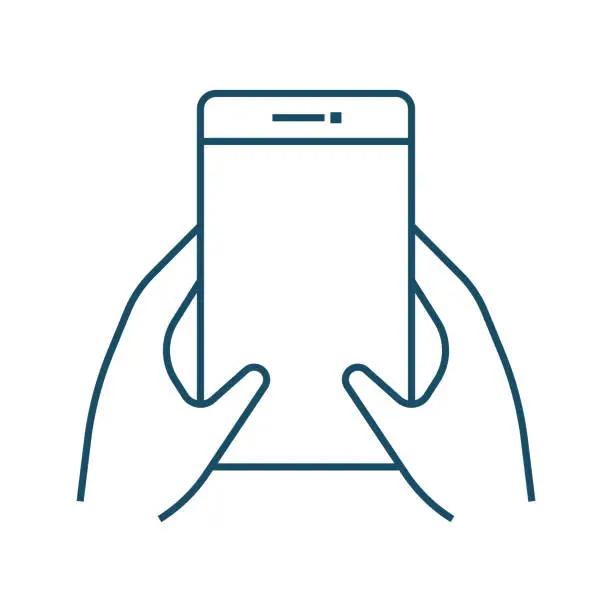 Vector illustration of Using Smartphone Icon