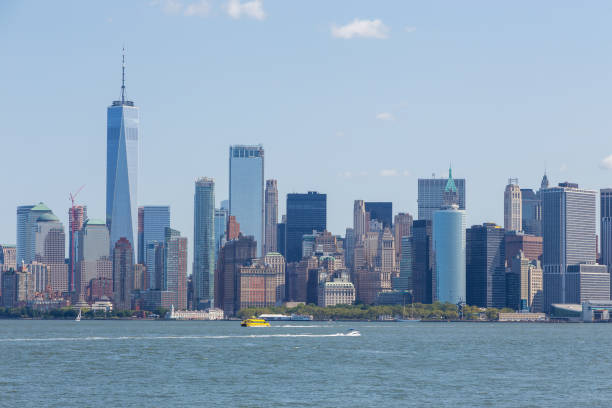 istock Panoramic view of Manhattan City skyline, New York. 930453634