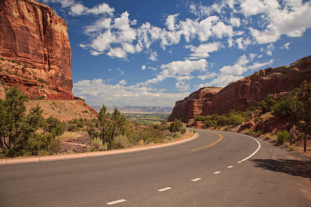 West Entrance of Colorado National Monument stock photo