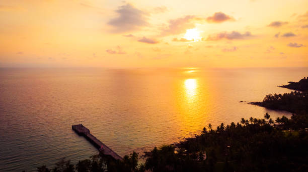 istock Aerial view with sea and beach on the island 930457688