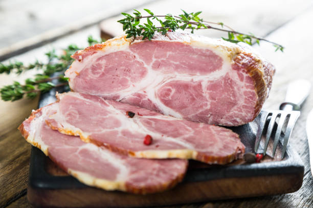 istock A piece of smoked meat with herbs 930458278