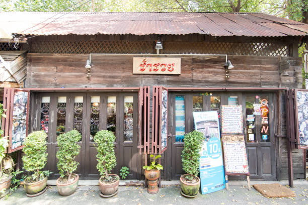 a cafe House in Wang Lang in Thonburi in the city of Bangkok in Thailand.  Thailand, Bangkok, November, 2017