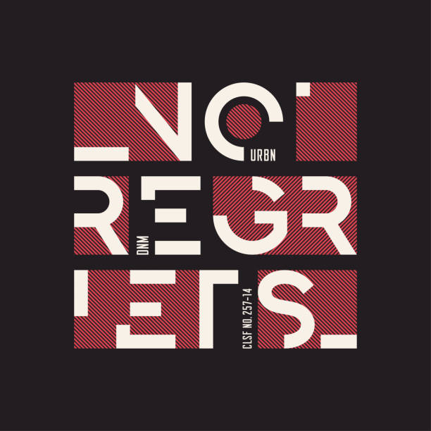 No regrets abstract geometric vector t-shirt and apparel design, typography, print, poster. No regrets abstract geometric vector t-shirt and apparel design, typography, print, poster. Global swatches. striped shirt stock illustrations