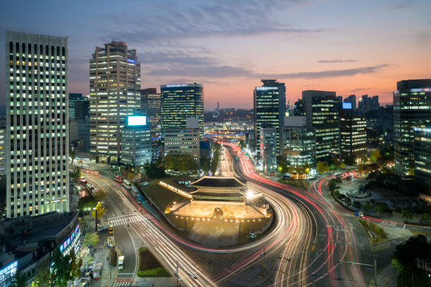 istock Seoul Namdaemun gate at night in Seoul ,South Korea. 930461986