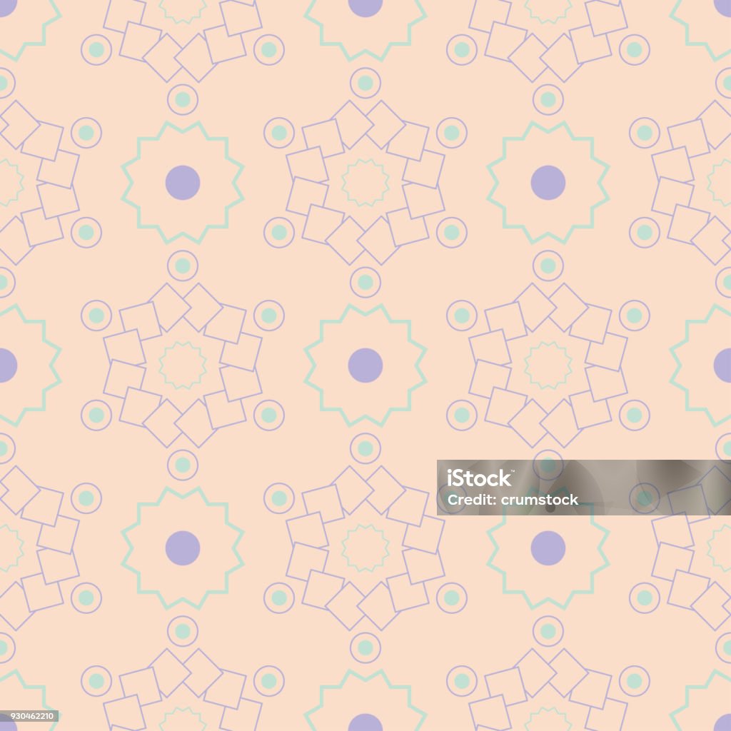 Geometric Multi Colored Seamless Pattern Beige Background With Violet ...