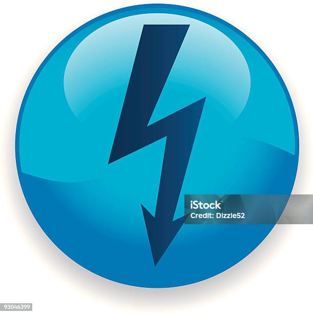 Elektrische Symbol Stock Vektor Art und mehr Bilder von Achtung Hochspannung - Achtung Hochspannung, Blau, Design