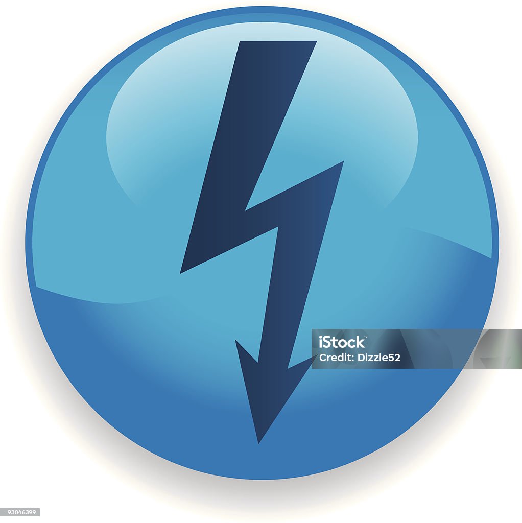 Electric icono - arte vectorial de Azul libre de derechos