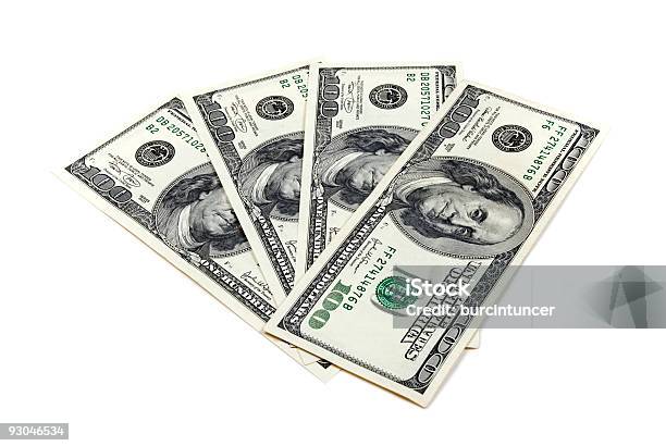 Us Dollar Notes With Benjamin Franklin Clipping Paths Stock Photo - Download Image Now