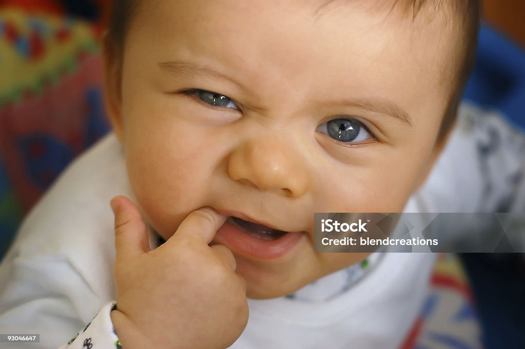 Bambino per la dentizione - Foto stock royalty-free di Anello per la dentizione