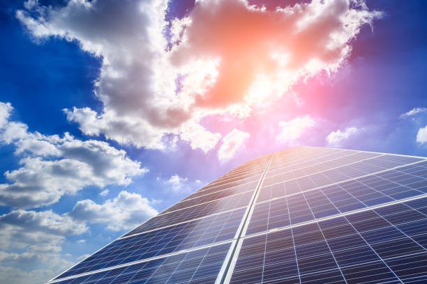 istock solar panels and sky landscape at sunset,green energy 930468408