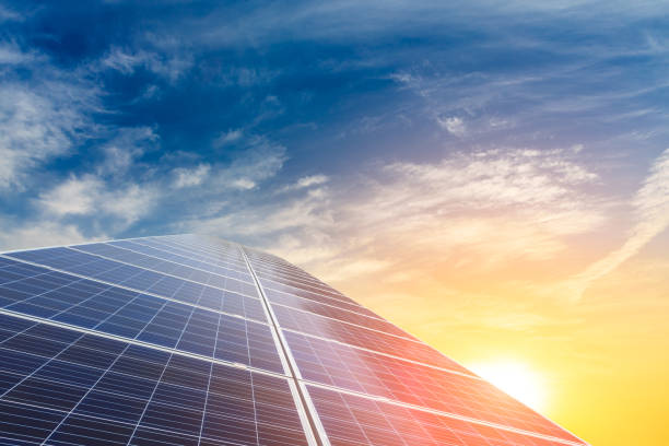 istock solar panels and sky landscape at sunset,green energy 930470440