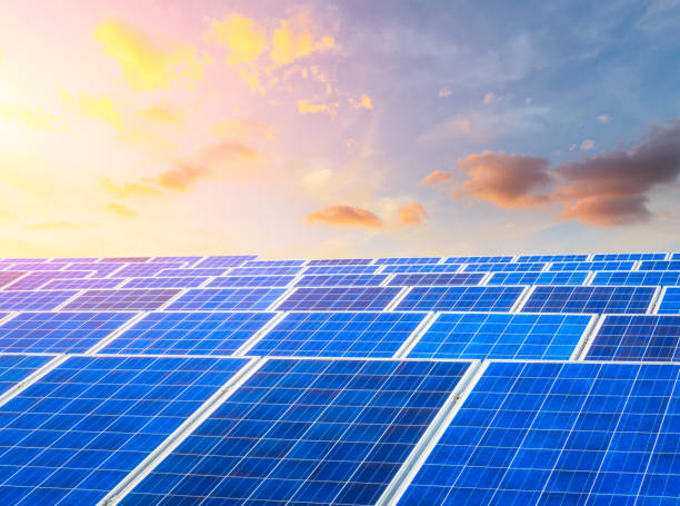 istock solar panels and sky landscape at sunset,green energy 930470952