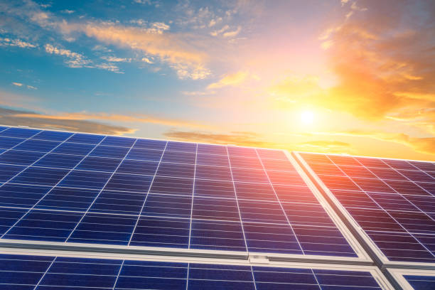 istock solar panels and sky landscape at sunset,green energy 930471382