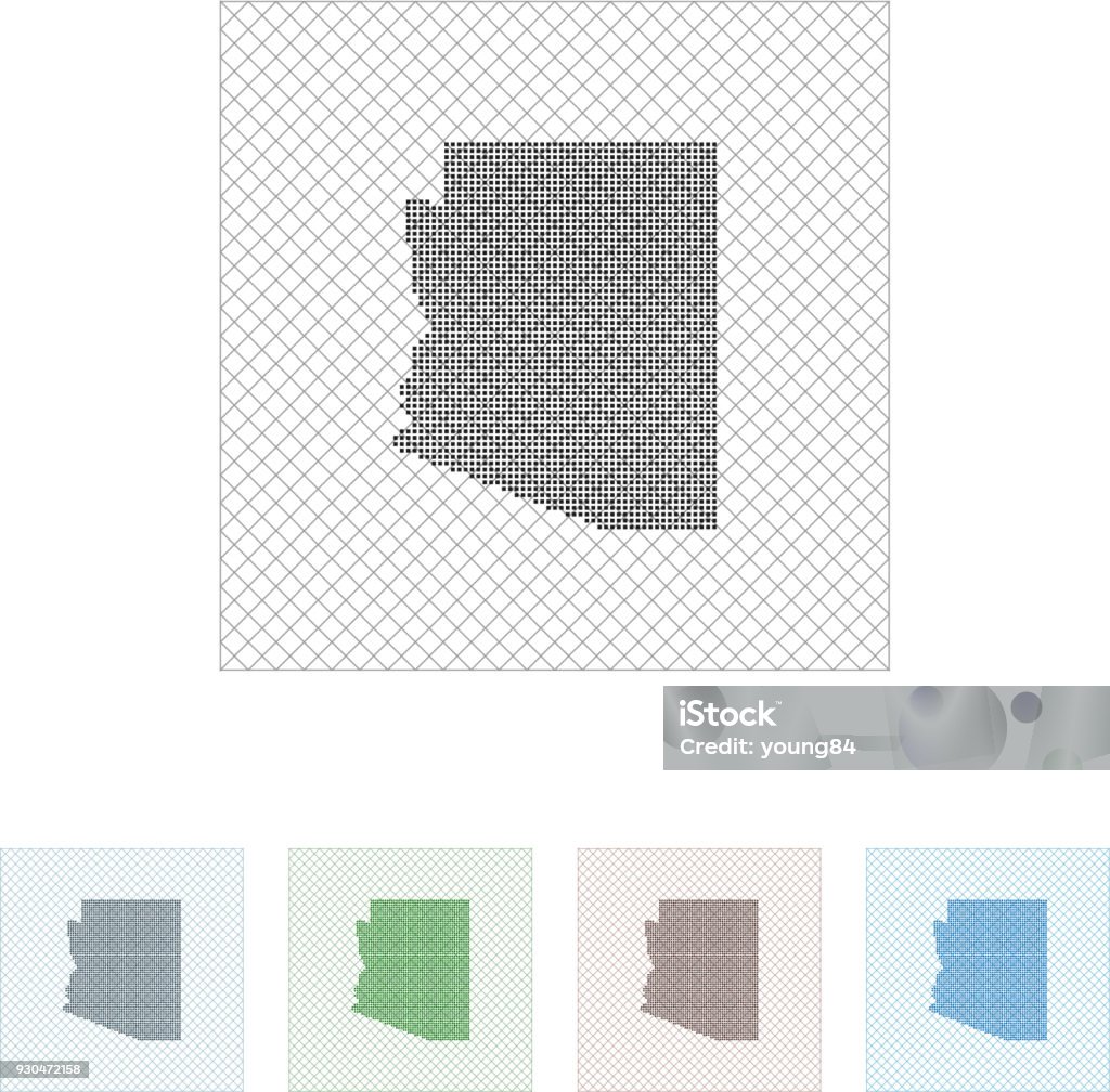 Az Mapbasic Arizona Map Stock Illustration - Download Image Now - Arizona ...