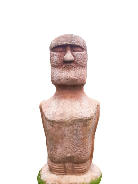 istock The stone sculpture bust made of clay.Isolated white background. 930476510