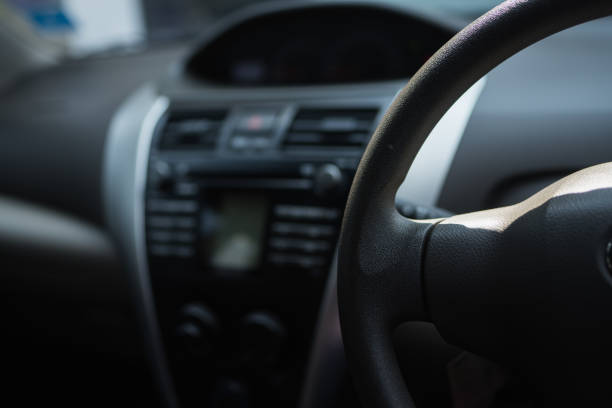 istock Interior view of car with black salon 930476710