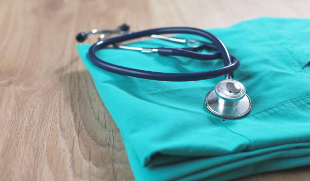 istock A stethoscope shaping a heart on a medical uniform, closeup 930484556