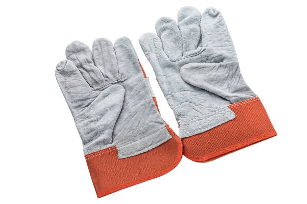 istock gloves safety on isolated white background. 930495056