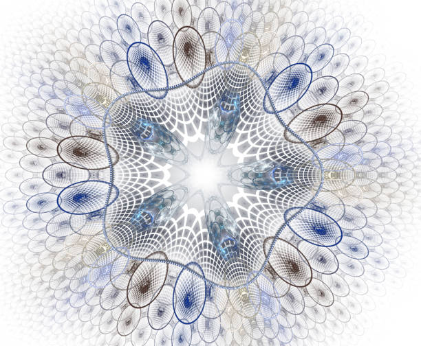 istock Abstract colorful geometric pattern – illustration. Zoomed cells background, image. Geometric, organic forms. Fractal flower, open blossom. 930495130