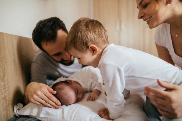 istock Getting to know our new family member 930501422