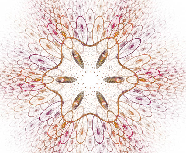istock Abstract colorful geometric pattern – illustration. Zoomed cells background, image. Geometric, organic forms. Fractal flower, open blossom. 930501796