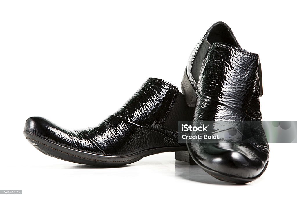 Czarne buty - Zbiór zdjęć royalty-free (Białe tło)