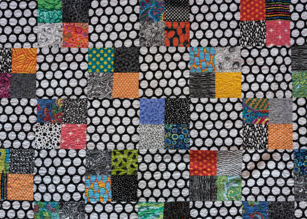 istock Polka Dot Quilt with Colorful Accents 930507752