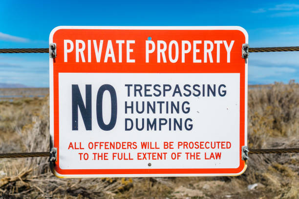 istock Private Property No Trespassing Sign 930512206