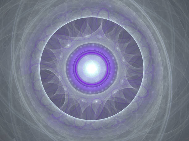 istock Cosmic geometry. Light phenomena in space. Flash and lightning in the languid air. Abstract fractal mandala illustration. The underlying processes in other galaxies. 930515484