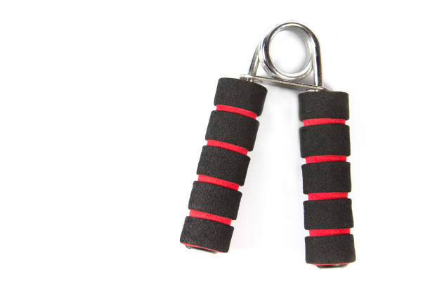istock Black and red hand trainer,Hand exercise isolated on white background 930517872