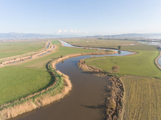 istock Aerial View of a beautiful river 930523276