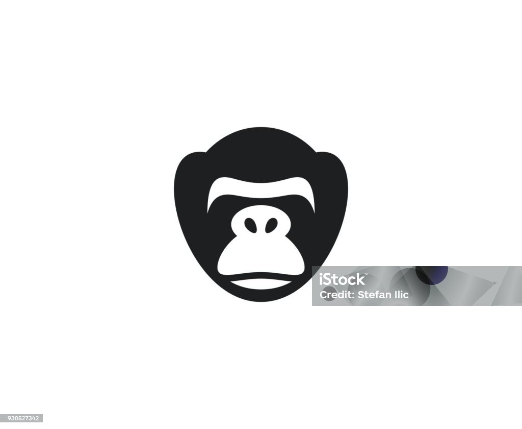 Icône de gorille - clipart vectoriel de Grand singe libre de droits