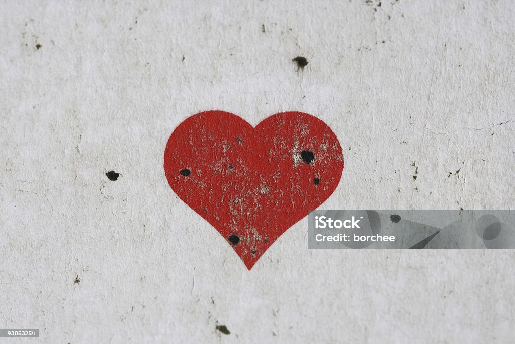 Símbolo en forma de corazón en viejo papel - Foto de stock de Abstracto libre de derechos