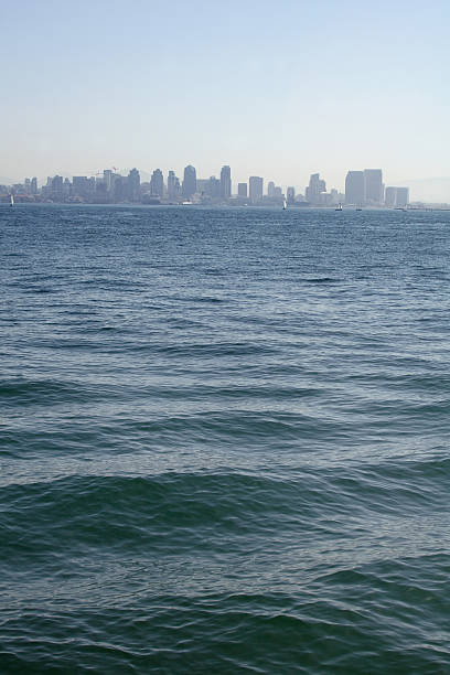 San Diego Skyline and Bay stock photo