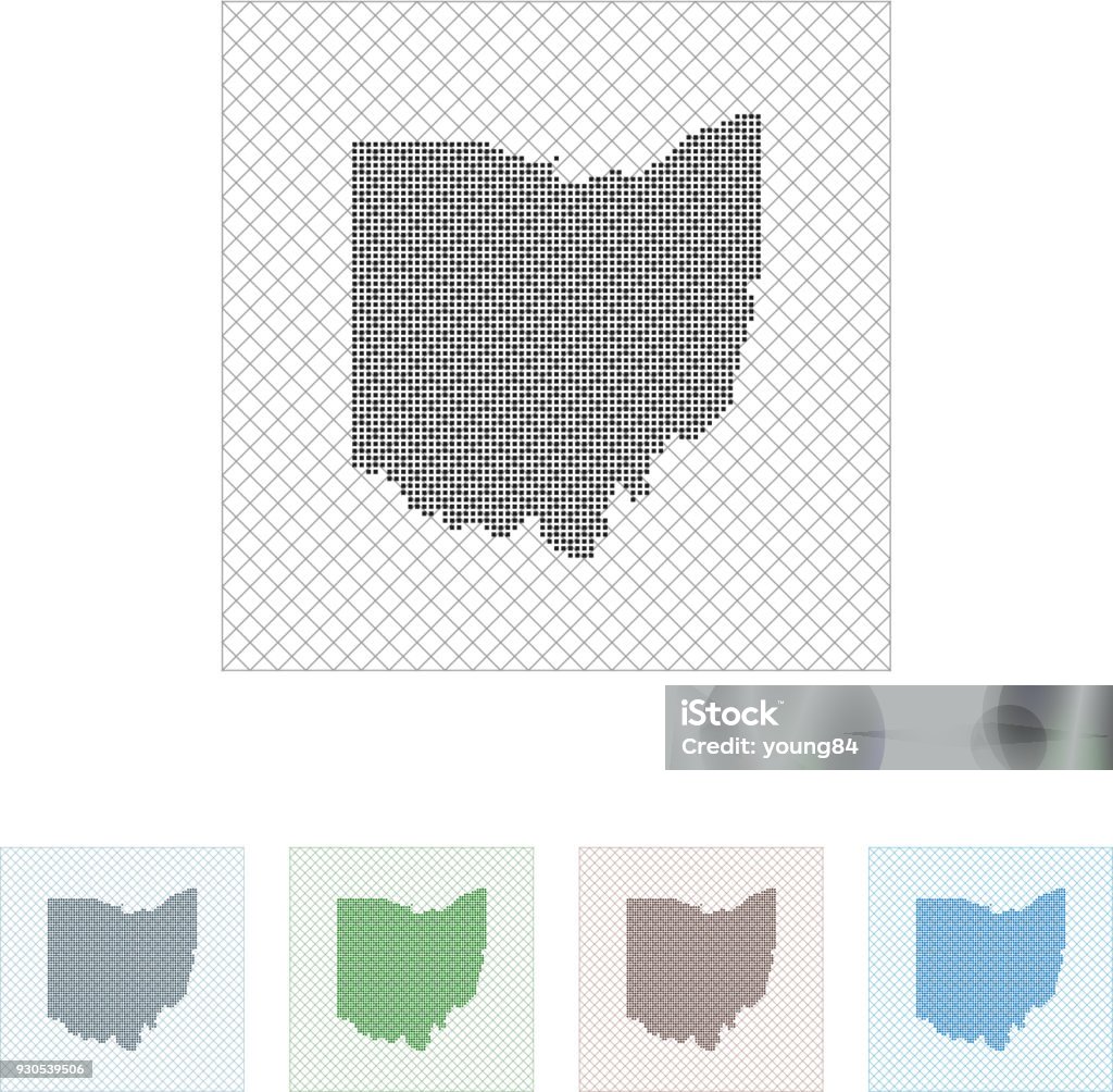 Ohip Vector Ohio Map Stock Illustration - Download Image Now - Cartography ...