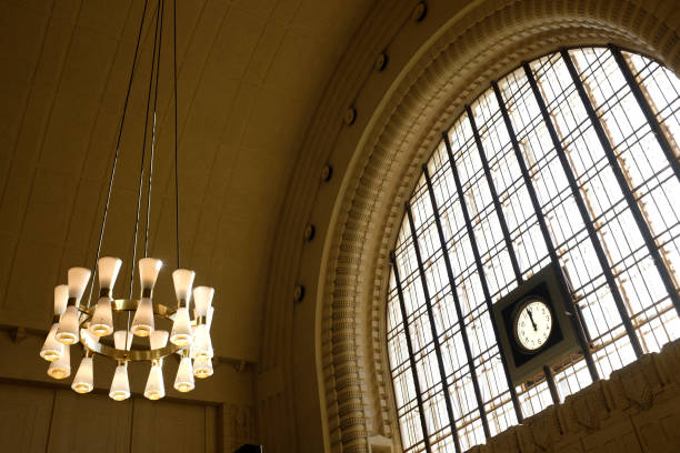 istock clock at the central station in Helsinki, Finland 930545212