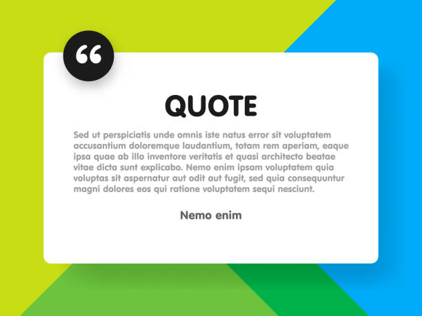 Material design style background and quote rectangle with sample text information vector illustration template Material design style background and quote rectangle with sample text information vector illustration template. suggestion box stock illustrations