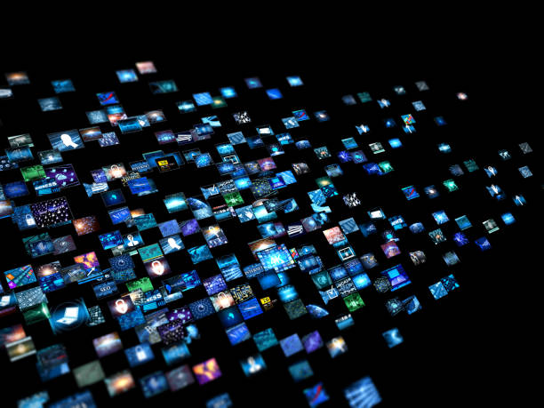 istock Media concept video wall with small screens 930546308