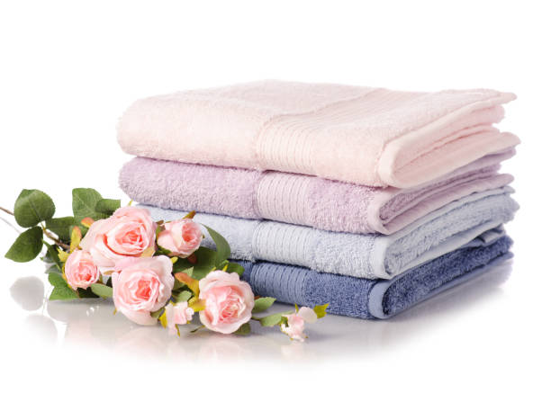 istock A stack set of towels pink blue flowers 930552160