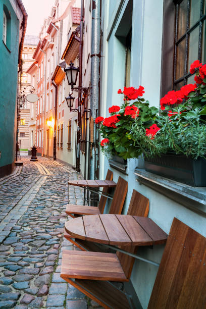 istock Narrow streets of Old town in Riga 930552864