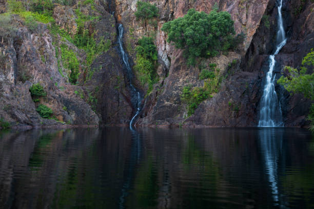 водопад ванги в национальном парке литчфилд, австралия - wangi falls стоковые фото и изображения