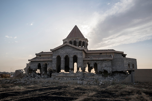 An Armenian church in Mosul, Iraq, destroyed during the ISIS occupation of the city.