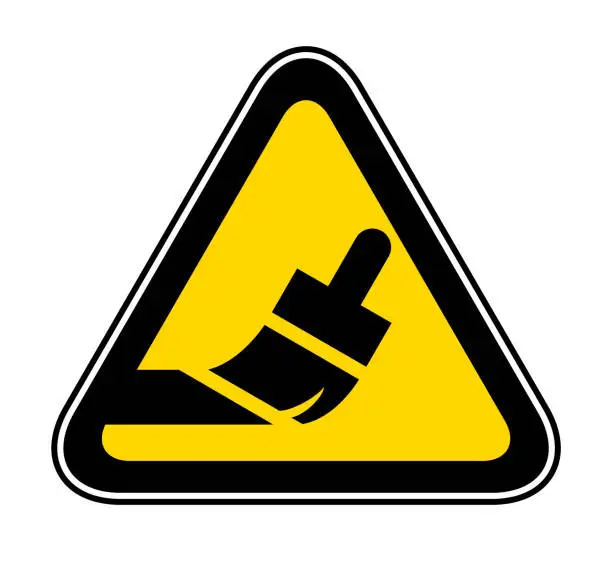 Vector illustration of Triangular Warning Hazard Symbol