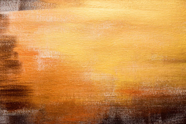 istock Abstract golden painted background, brush strokes 930568742