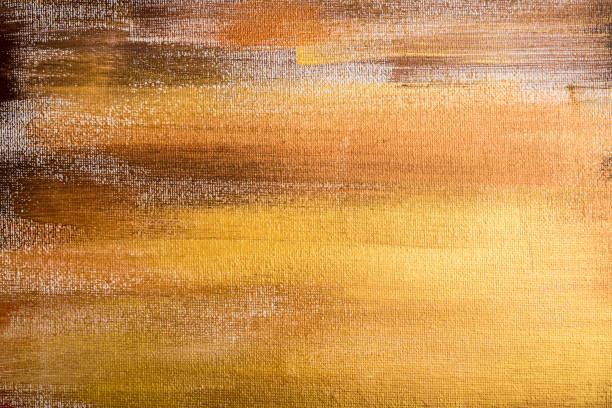 istock Abstract golden painted background, brush strokes 930568746