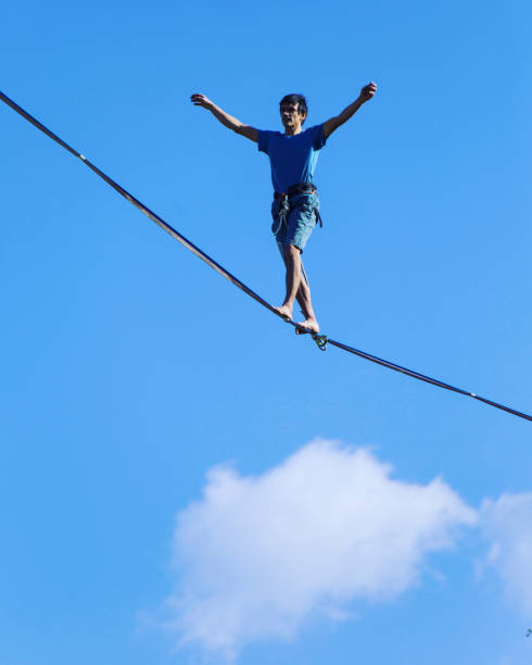 istock Walk a line in the sky.Turkish Highline Carnival in Antalya. 930574396