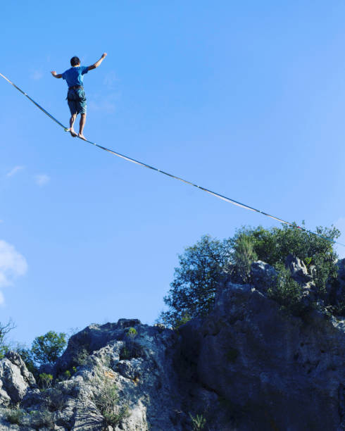istock Walk a line in the sky.Turkish Highline Carnival in Antalya. 930574398